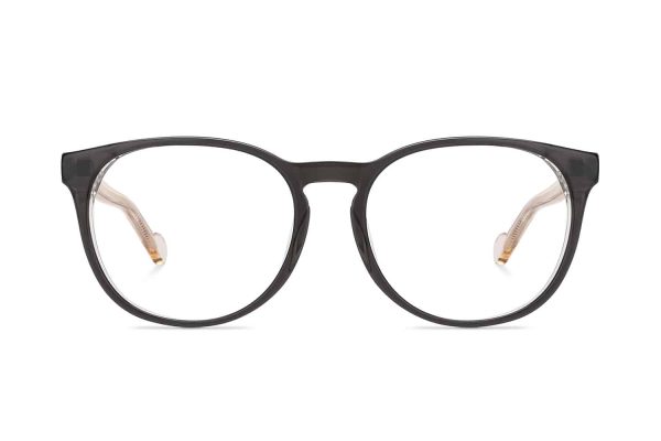 Black Full Rim Round Eyeglasses P133