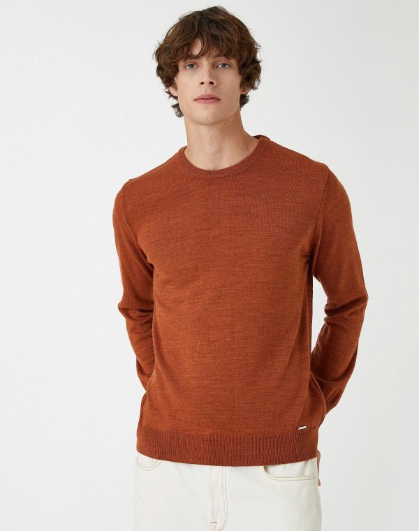 Gray Knitwear Sweater Crew Neck