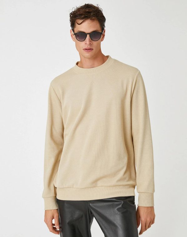 Koton Sweatshirt - Beige - Regular Fit - Image 3